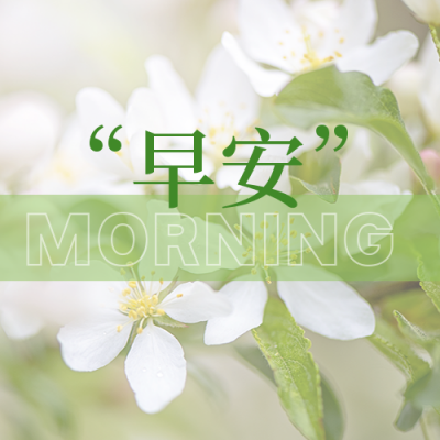 春季早安问候日签公众号次图 模板ID：30444