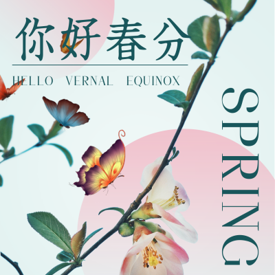 简约清新酸性春分节气方形海报 模板ID:30862