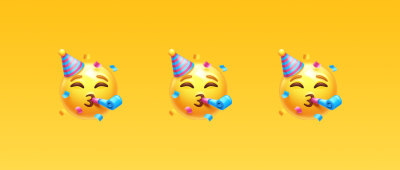 开心庆祝emoji表情三连公众号封面首图 模板ID：33941