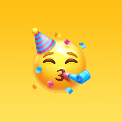 开心庆祝emoji表情公众号封面次图 模板ID:33940