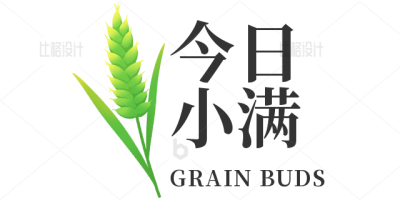 小满节气小麦标题 模板ID:34042