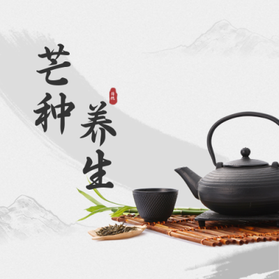 芒种节气养生指南公众号封面次图 模板ID：34926