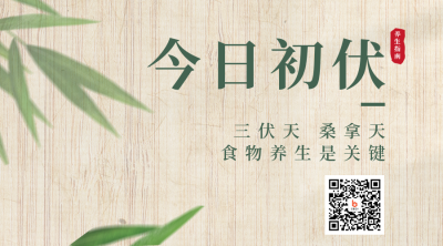 三伏天美食养生知识科普指南二维码 模板ID:36270