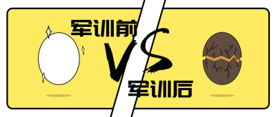 军训黄色漫画风创意公众号首图 模板ID：36461
