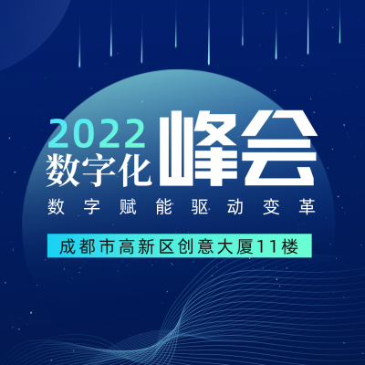 科技风数字化峰会方形海报 模板ID：37031