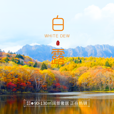 白露节气房地产借势方形海报 模板ID：38547