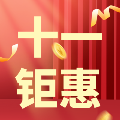 十一积木促销优惠购物封面次图 模板ID:39756