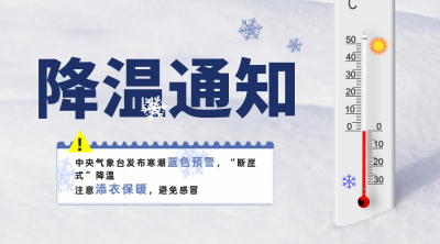 降温通知注意事项宣传二维码 模板ID:40186