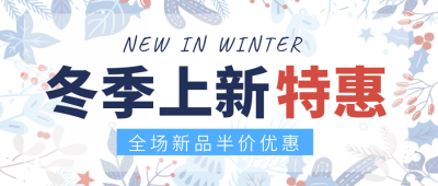 冬季服装新品上市促销优惠封面首图 模板ID:40843
