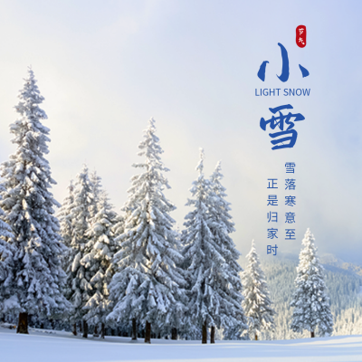 小雪节气方形海报 模板ID：42178