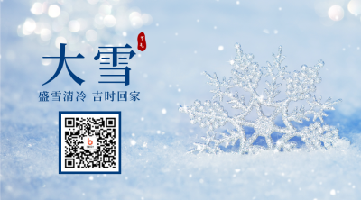 大雪节气二维码 模板ID：42490