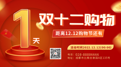双十二电商购物优惠福利宣传二维码 模板ID：42640