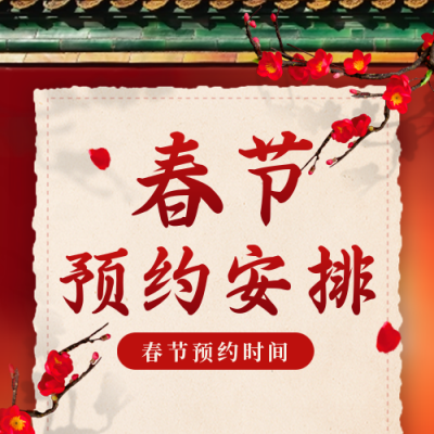 春节放假通知喜庆宣传封面次图 模板ID:44156