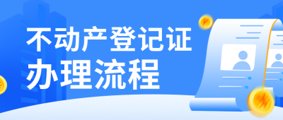 政务服务不动产登记办理流程公众号封面首图 模板ID:46868
