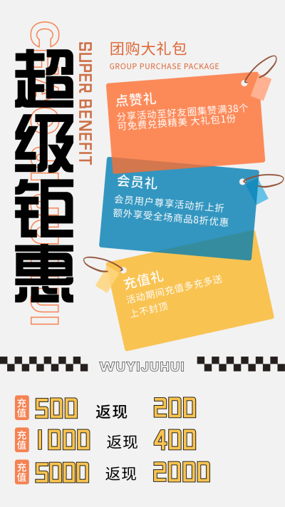 白色手绘风五一优惠宣传手机海报 模板ID：48342