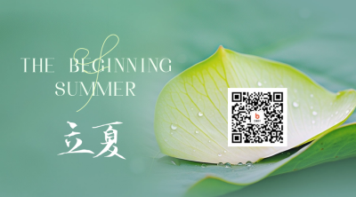立夏清新实景二维码 模板ID：50600