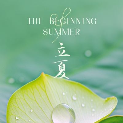 立夏清新实景方形海报 模板ID：50595
