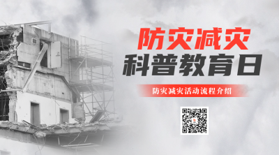 防灾减灾日科普宣传二维码 模板ID：51241