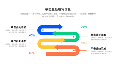 流程彩色系列四PPT单页 模板ID：52924