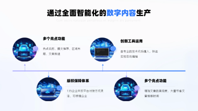 图文四项并列关系时间轴PPT单页 模板ID：53998