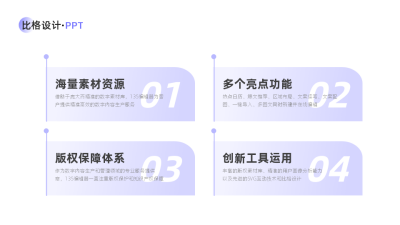 并列四项PPT单页 模板ID：54133