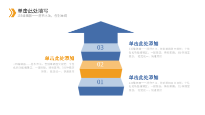 流程彩色系列三PPT单页 模板ID：54147