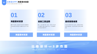 简约商务公司工作总结三项并列PPT单页 模板ID：54242
