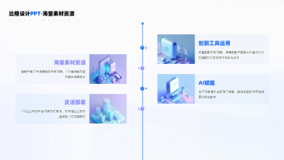 四项时间轴图文信息并列层级关系PPT单页 模板ID：54213