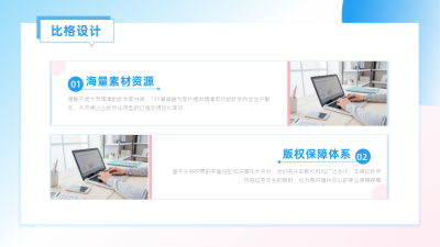 两项图文排版PPT单页 模板ID：54227