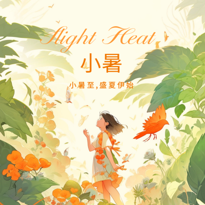 手绘小暑方形海报 模板ID：54436