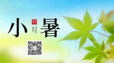 传统二十四节气小暑夏天实景二维码 模板ID：54551