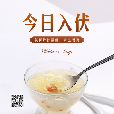 入伏养生注意事项方形海报 模板ID：54748
