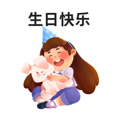 生日快乐开心趣味表情包 模板ID：55781