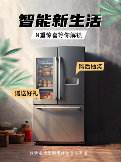 冰箱电器产品促销小红书封面 模板ID:56357