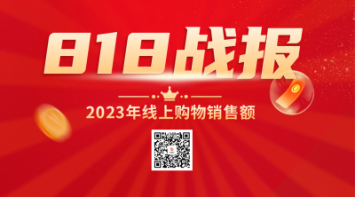 818战报销售额度电商二维码 模板ID：56618