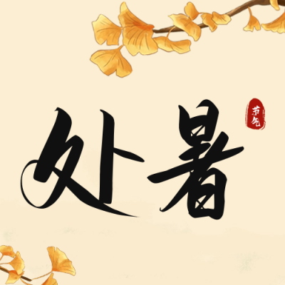 中国传统二十四节气处暑公众号封面次图 模板ID：56694
