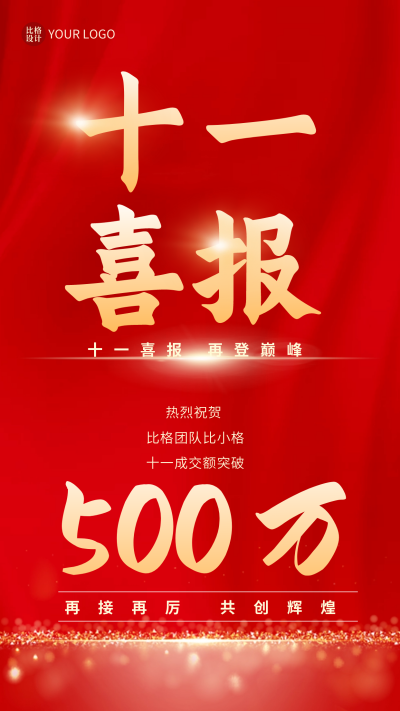 大气通用喜报海报 模板ID：58101