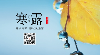 寒露秋季节气二维码 模板ID：58316