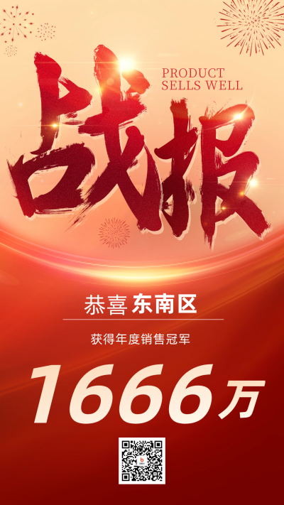 战报销售冠军宣传海报 模板ID：58559