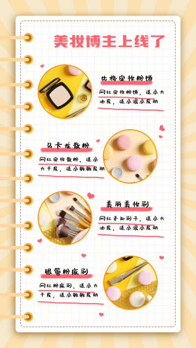 美妆知识科普海报 模板ID:58774