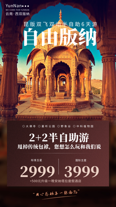 云南旅行团宣传海报 模板ID:58929