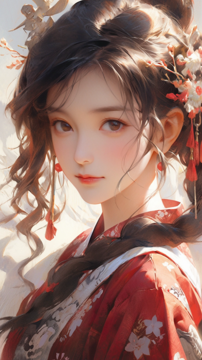 古风美女手机壁纸 模板ID:58876