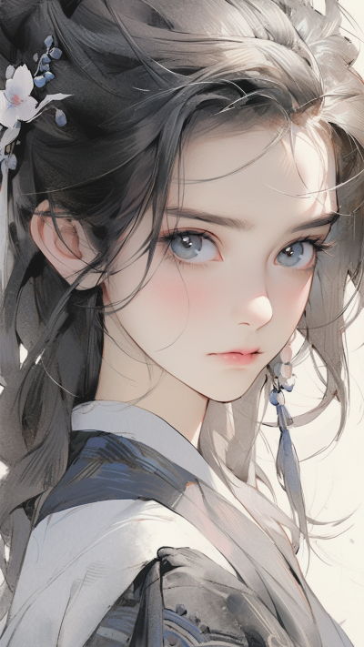 古风美女手机壁纸 模板ID：58879