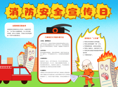 消防安全知识宣传手抄报 模板ID:59615