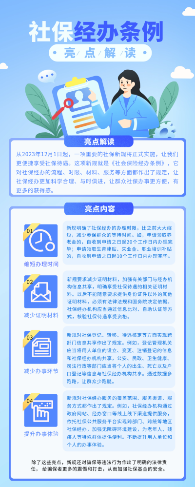 社会保障政策宣传长图海报 模板ID:60573