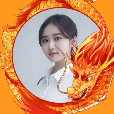手绘风龙年祝福头像框 模板ID：60917