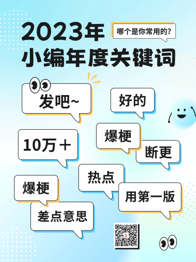 年度关键词话题分享小红书封面 模板ID:61330