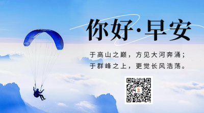励志日签正能量实景二维码海报 模板ID：61684