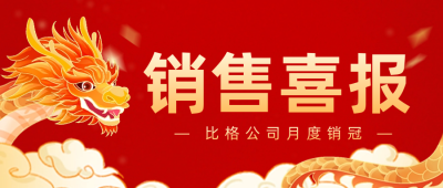 龙年喜庆表彰销售喜报公众号封面首图 模板ID：61791