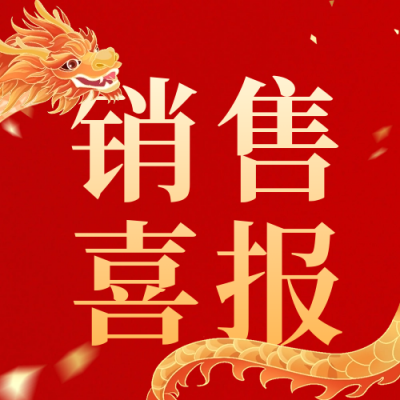 龙年喜庆表彰销售喜报公众号封面次图 模板ID：61790